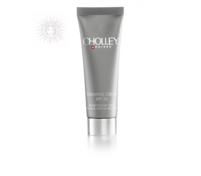 CHOLLEY Edelweiss Tagescreme SPF 20 mit reparierenden und antioxidativen Wirkungen für alle Hauttypen